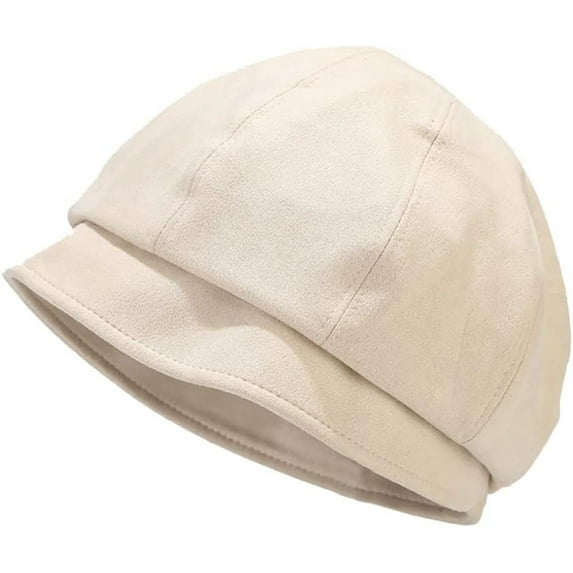 YooGuoGuo Women's Retro Suede Cloche Bucket Hat Trendy Fall Winter Floopy Visor Beret Newsboy Caps for Ladies Packable