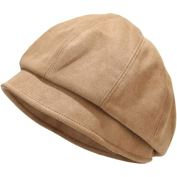 YooGuoGuo Women's Retro Suede Cloche Bucket Hat Trendy Fall Winter Floopy Visor Beret Newsboy Caps for Ladies Packable