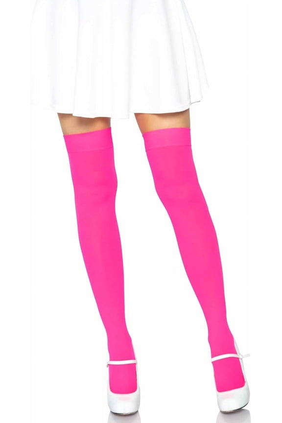 Women's Solid Hue Thigh Highs