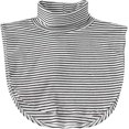 thumbnail image 1 of YooGuoGuo Women's Solid Stripe Turtleneck Dickey Collar Wear Outer or in Sweater Hoodie High Neck Mock Collar, 1 of 5