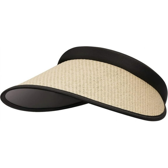 YooGuoGuo Women's Straw Sun Hat UV Protection Cap Beach Sun Hats Outdoor Golf Travel Tennis Visor Cap Straw Sun Visor with Clip