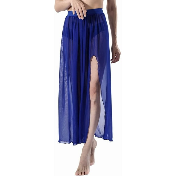 YooGuoGuo Women's Swimsuit Cover Up Sarong Beach Wrap Skirt Elastic Waistband Swimwear Bikini Cover-ups Midi Maxi Split Skirt