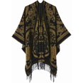 thumbnail image 1 of YooGuoGuo Women's Tassel Shawls Wraps Warm Winter Open Front Poncho Cape Oversized Cardigan Sweater Coat, 1 of 1