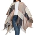 thumbnail image 1 of YooGuoGuo Women's Tassel Shawls Wraps Warm Winter Open Front Poncho Cape Oversized Cardigan Sweater Coat, 1 of 4