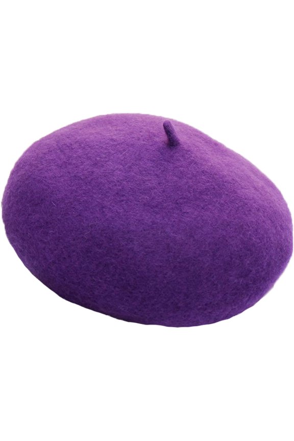 Women's Woolen Berets Hat Thick Beret Ladies Autumn and Winter British Painter Hats Bud Cap Pure Color Wild