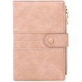 thumbnail image 1 of YooGuoGuo Women's small wallet Leather Bifold RFID blocking Passport Holder with zipper, 1 of 7
