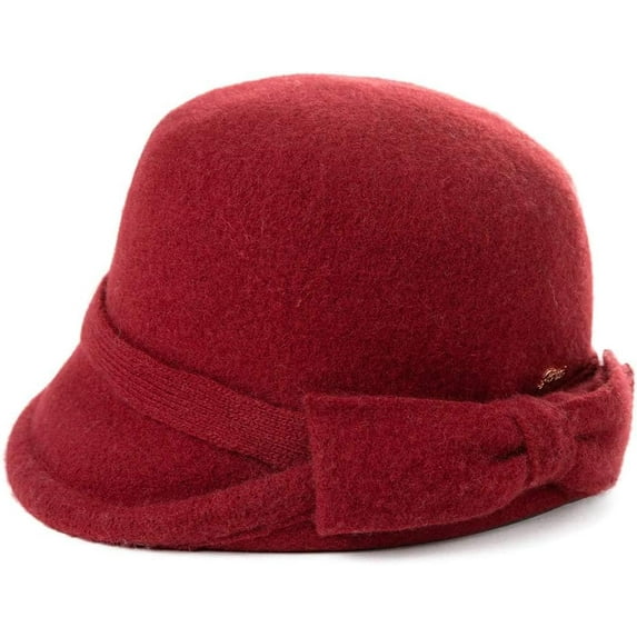 YooGuoGuo Womens 1920s Vintage Wool Felt Cloche Bucket Bowler Hat Winter Crushable