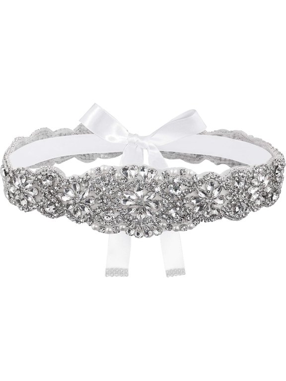 Womens 22 Inch Length Bridal Belt Rhinestone Wedding Dress Belts Crystal Sash Ribbon