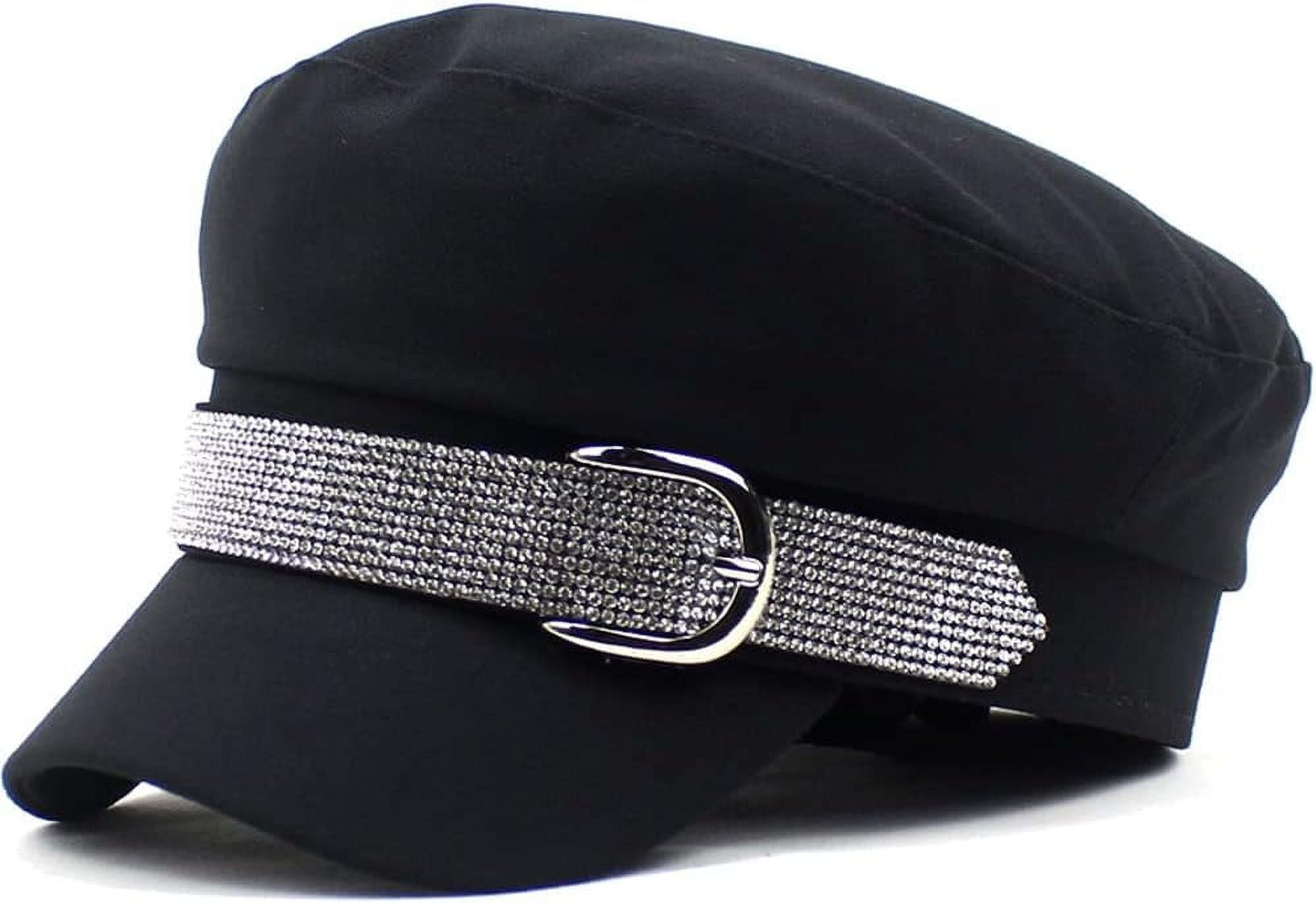 YooGuoGuo Womens Bling Rhinestone Newsboy Fiddler Cap Casual 