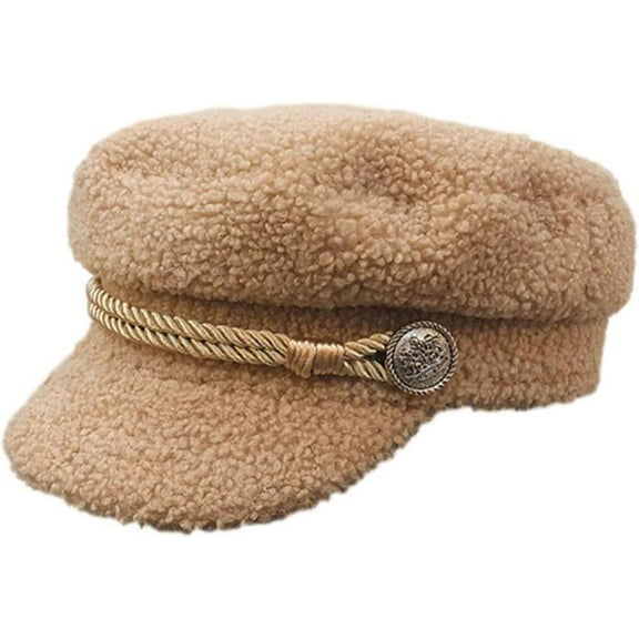 YooGuoGuo Womens Cute Cadet Flat Top Chauffeur Military Corps Visor Sun Cap Newsboy Hat