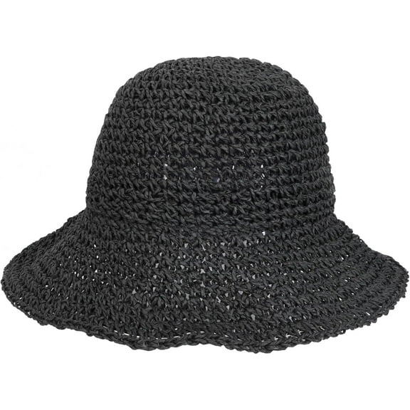 YooGuoGuo Womens Floppy Straw Sun Hat Foldable Packable Wide Brim Summer Beach Hat Crochet Bucket Hat