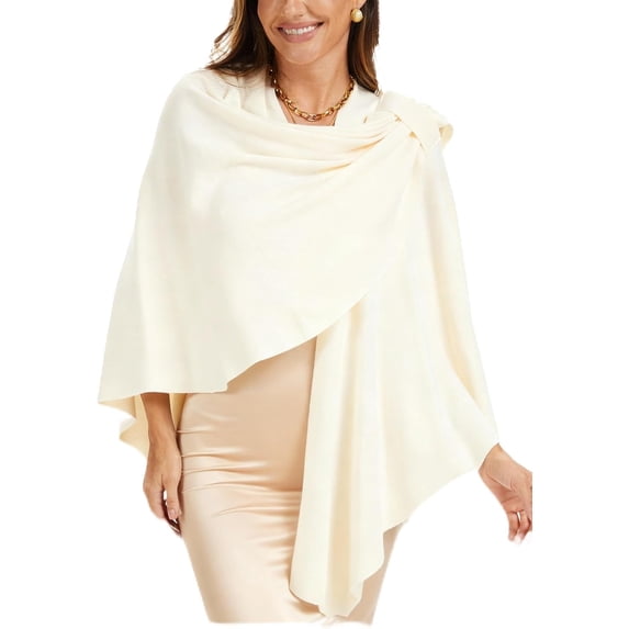 YooGuoGuo Womens Large Cross Front Poncho Sweater Wrap Topper Knitted Elegant Shawls Cape for Fall Winter