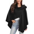 thumbnail image 1 of YooGuoGuo Womens Large Cross Front Poncho Sweater Wrap Topper Knitted Elegant Shawls Cape for Fall Winter, 1 of 8