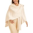 thumbnail image 1 of YooGuoGuo Womens Large Cross Front Poncho Sweater Wrap Topper Knitted Elegant Shawls Cape for Fall Winter, 1 of 8