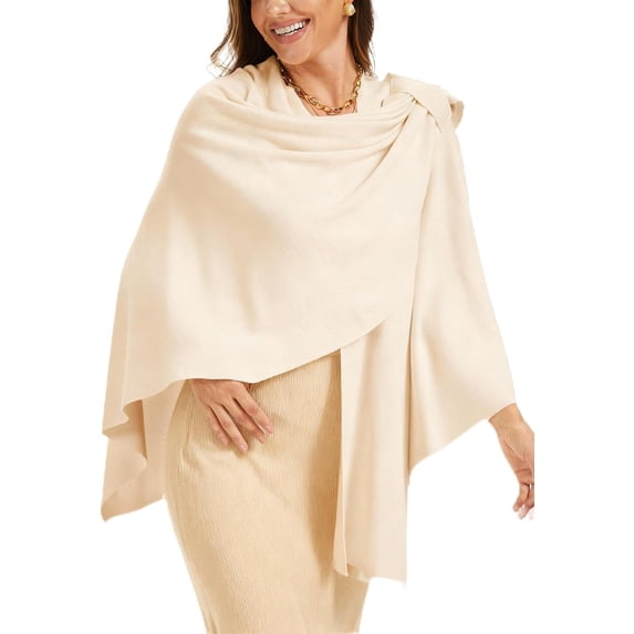YooGuoGuo Womens Large Cross Front Poncho Sweater Wrap Topper Knitted Elegant Shawls Cape for Fall Winter