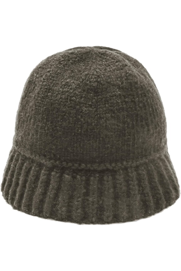 Womens Mens Autumn Winter Knit Cloche Hats Handmade Solid Color Fisherman Caps Foldable Floppy Crochet Bucket Hats