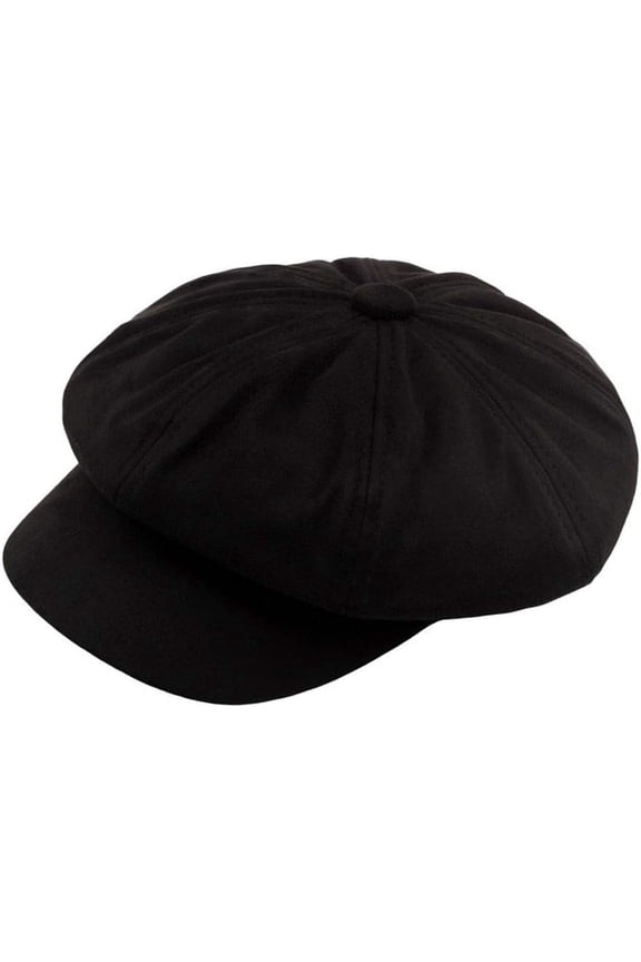 Womens Suede 8 Panel Ivy Newsboy Painter Beret Hat Cap