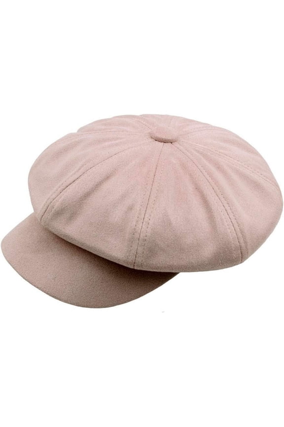 Womens Suede 8 Panel Ivy Newsboy Painter Beret Hat Cap