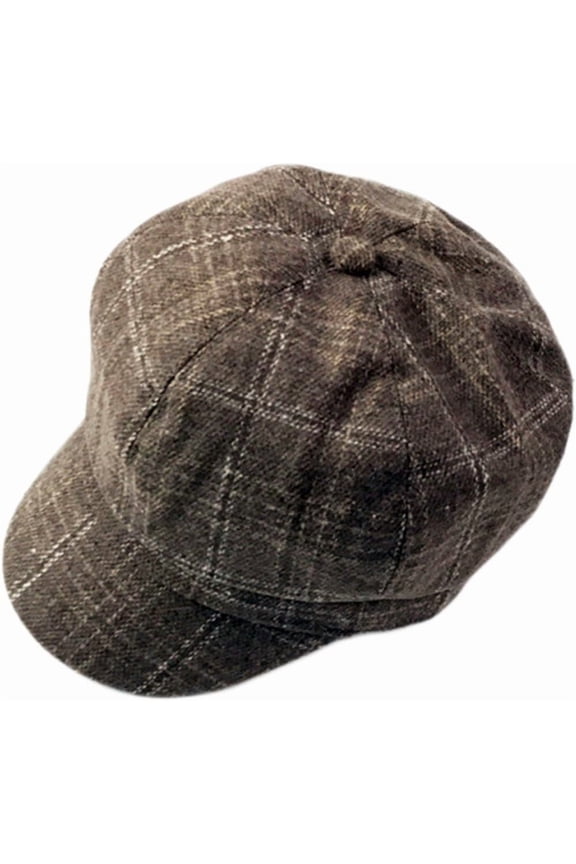 Womens Woolen Tweed Ivy British Newsboy Beret Painter Hat Cap