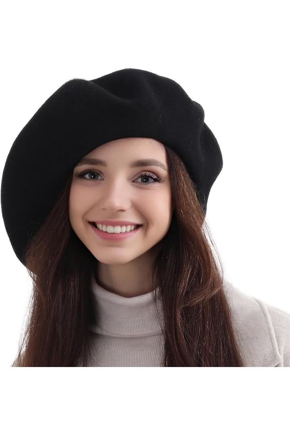 XXL Wool French White Beret Hats for Women Man Painter hat Classic Painter's Hat Girl Solid Color Classic