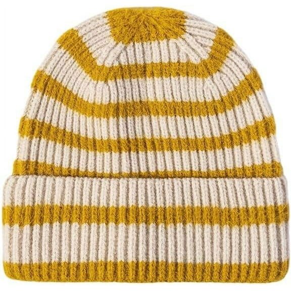 YooGuoGuo Y2k Beanie for Women Cat Crochet Hats Demon Beanies Stripes Hat Grunge Accessories Emo Slouchy Warm Knitted Hats