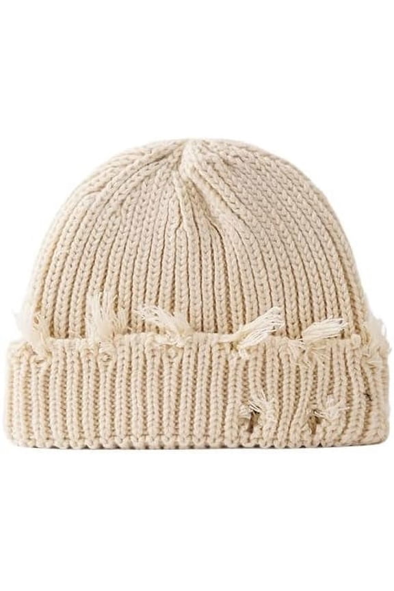 Y2k Beanie for Women Crochet Hats Holes Beanies Hat Grunge Accessories Emo Slouchy Warm Men Knitted Hats
