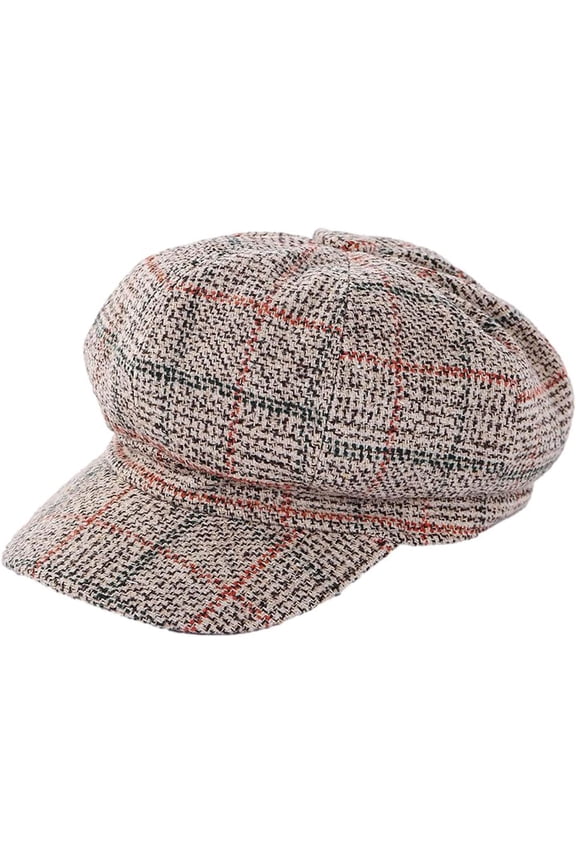 ZLS APPAREL Women's Retro Peaked Ivy Newsboy Paperboy Painter Cap Hats (641KHAKI)