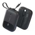 thumbnail image 1 of Yoobao Mini Power Bank PD20W Fast Charging with LED Display, 10000mAh Portable Charger with Built-in Cables, 3 Outputs 1 Input Battery Pack Compatible with iPhone 16 15 Samsung iPad, Black, 1 of 8