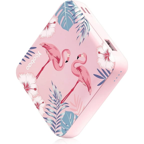 Yoobao Portable Charger 20W 10000mAh Cute USB-C in & Out Power Bank Fast Charging, PD 3.0+QC 4.0 High-Speed Charging Phone Battery Pack for iPhone 14 13 12Pro Max iPad Samsung (Pink Flamingo)