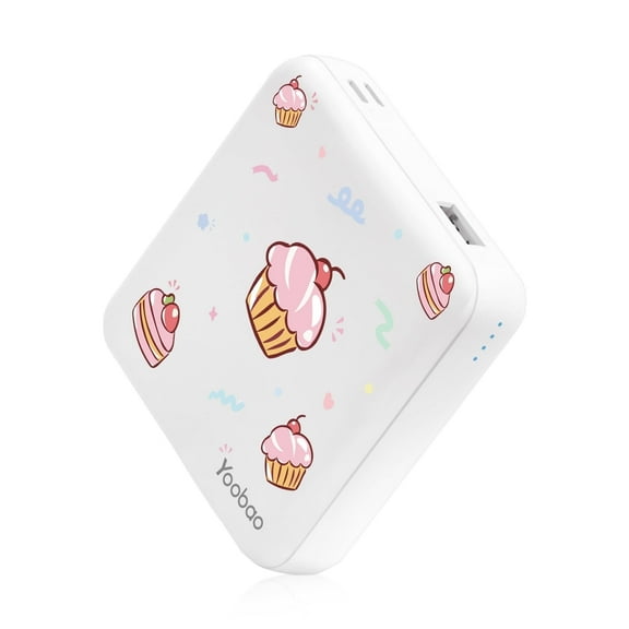 Yoobao Portable Charger 20W 10000mAh Cute USB C in & Out Power Bank Fast Charging, PD 3.0+QC 4.0 High-Speed Charging Phone Battery Pack for iPhone 14 13 12Pro Max iPad Samsung (White Cake)