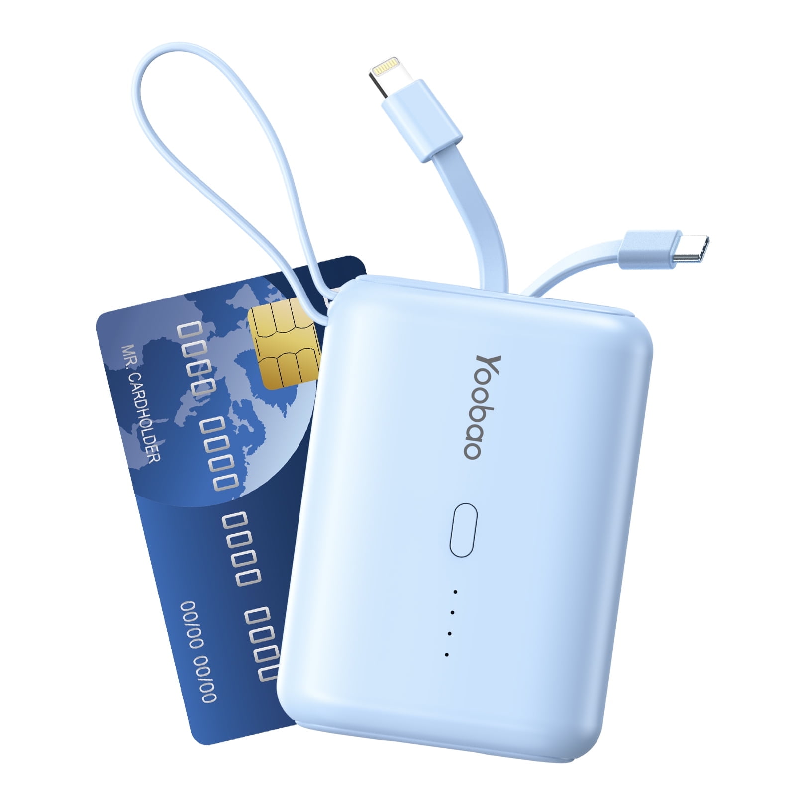 Yoobao Portable Charger with Cables 10000mAh 22.5W Fast Charge USB C Power Bank with 4 Outputs PD 20W Fast Charging External Battery Pack for