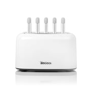 Open Box Yoobao Wireless Charging Station with 5PCS Power Bank, 10000mAh Portable Charger with Built in Cable Compatible with iphone/Samsung/Android for Home, Office, Bar, Restaurant White