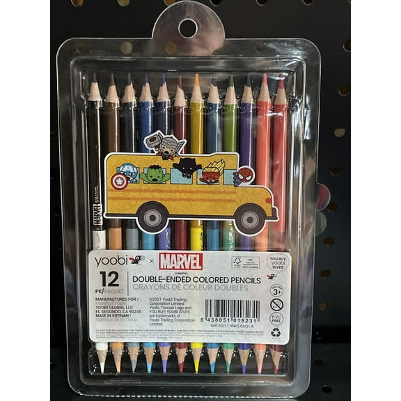 Yoobi Colored Pencils Set of 12 Double-Ended Colored Pencils School Supply