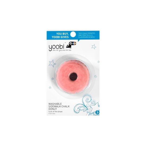 Yoobi - Donut Sidewalk Chalk - Multicolor, Washable - 1 Pack