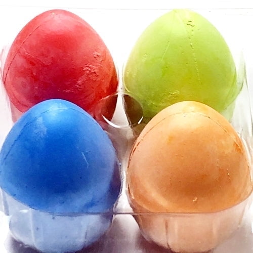 Yoobi Egg-Shaped Non-Toxic Color Washable Sidewalk Chalks (4 Pack)