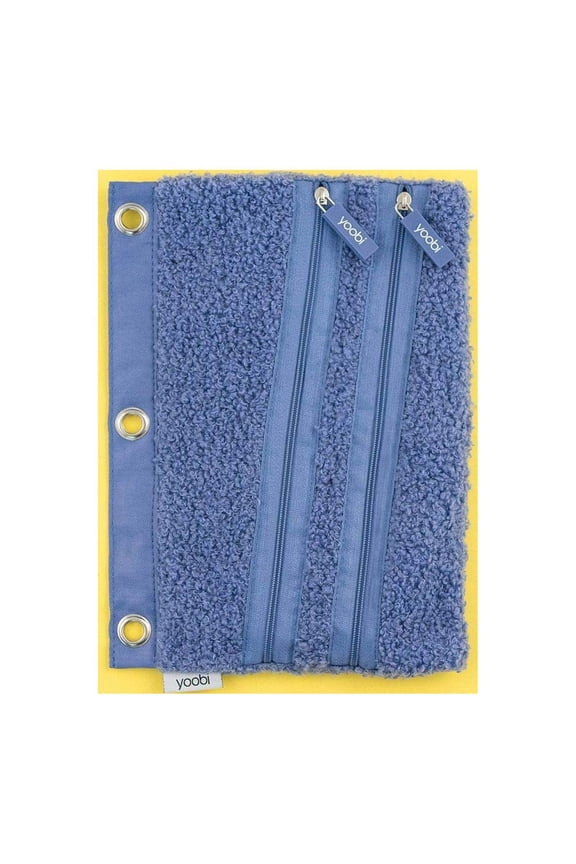 Rivet Enforced Holes Periwinkle Fabric Pencil Case
