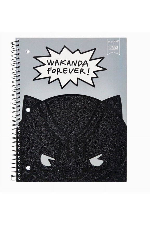 Wakanda Forever Black Panther Spiral Notebook 100 Page College Ruled