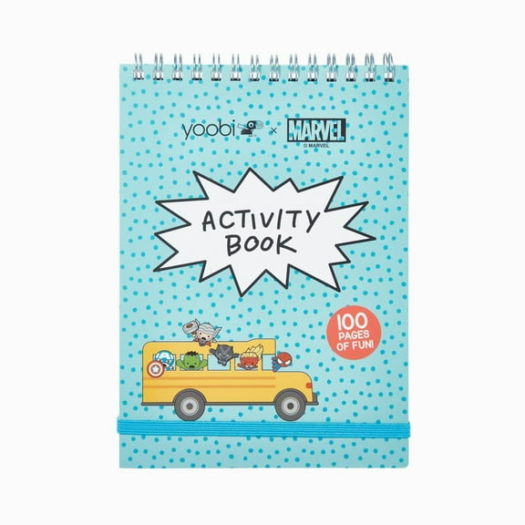 Yoobi x Marvel Avengers Activity Book | 100 Pages of Coloring, Games & More | School, Home and Road Trips