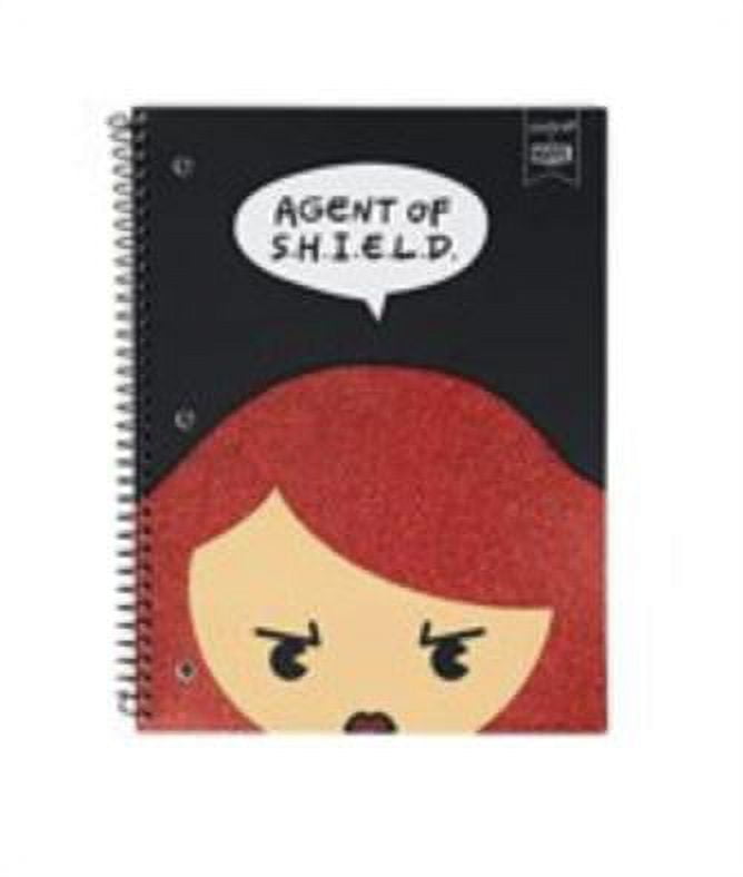 Yoobi x Marvel Black Widow Spiral Notebook - College Ruled, 8 x 10.5 Inches, Black, 100 Pages, 1 Count