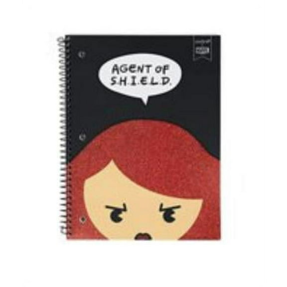 Yoobi x Marvel Black Widow Spiral Notebook - College Ruled, 8 x 10.5 Inches, Black, 100 Pages, 1 Count