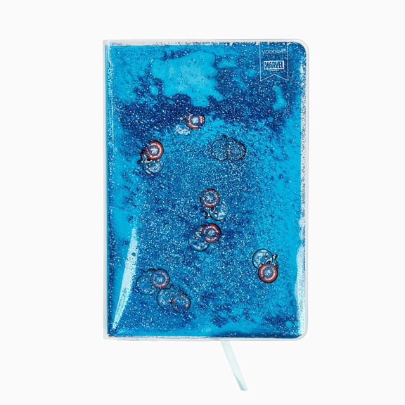 Yoobi x Marvel Captain America Journal Lined Blue Hardcover Journal Liquid Cover