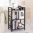 thumbnail image 1 of 3 Tier Bookcase, Small Bookshelf Storage for Bedroom, Living Room, Office Home, Grey, 1 of 8