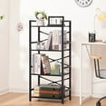thumbnail image 1 of 4 Tier Bookcase, Small Bookshelf Storage for Bedroom, Living Room, Office Home, Black, 1 of 10