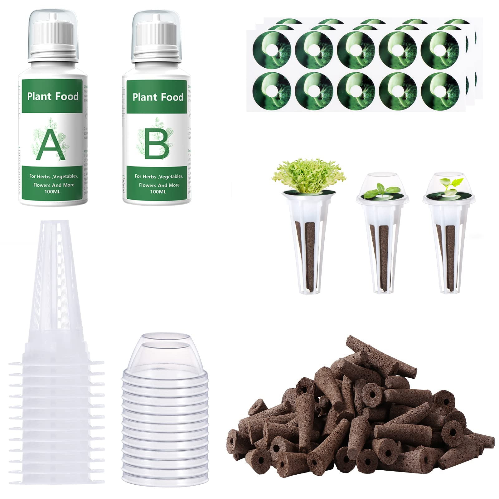 121-Piece Hydroponic Seed Pod Kit For AeroGarden | 30 Sponges, Baskets,  Domes & Labels - Grow Anything