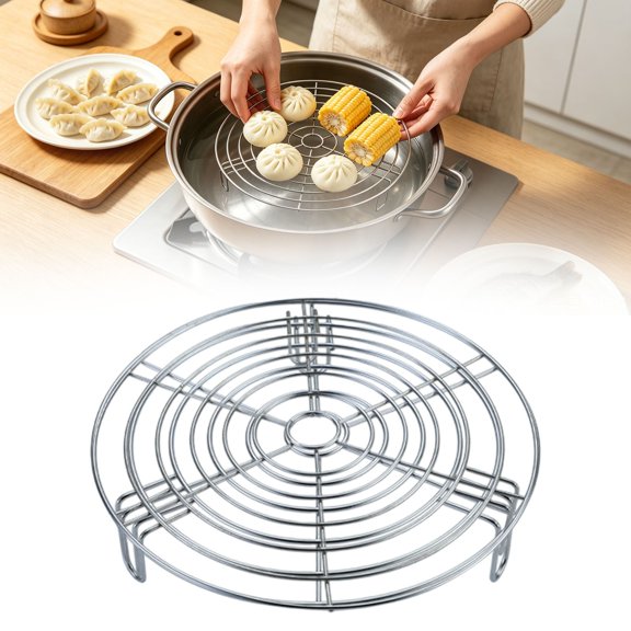 Yooci 304 Stainless Steel Steamer Rack 27.5cm Round Cooling Rack for Cooking