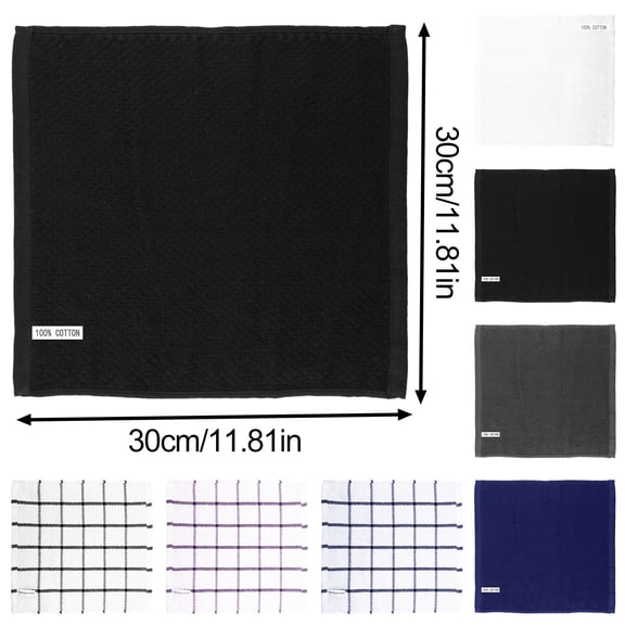 Yooci All-Cotton Checkered & Waffle Dishcloth – Soft, Durable & Stylish Kitchen Essential (31x31cm)