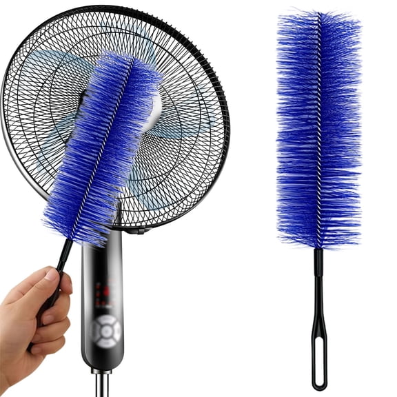 Yooci Bendable Ceiling Fan Duster Brush, Washable Deep Cleaning Microfiber Wand, Blue