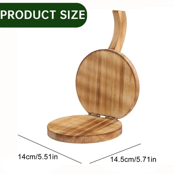 Yooci Circular Carbonized Dumpling-Making Tool – Durable Wooden Dough Press with Non-Slip Handle