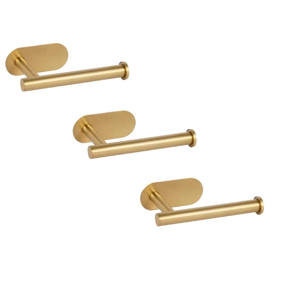 Yooci Drill-Free Paper Towel Holder – Strong Adhesive Stainless Steel Rack for Bathroom & Kitchen(3PC)