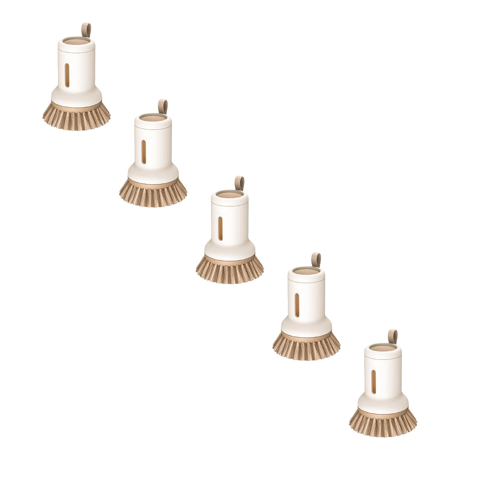 Yooci Liquid-Dispensing Dish Brush with Short Handle – Ergonomic Kitchen Cleaning Tool for Stubborn Stains(5PC)